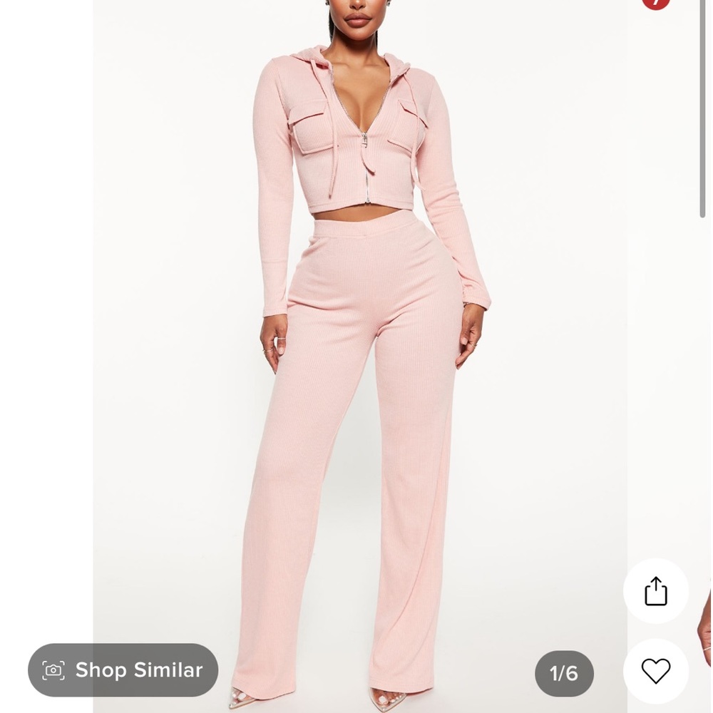 Pink Matching Pants Set